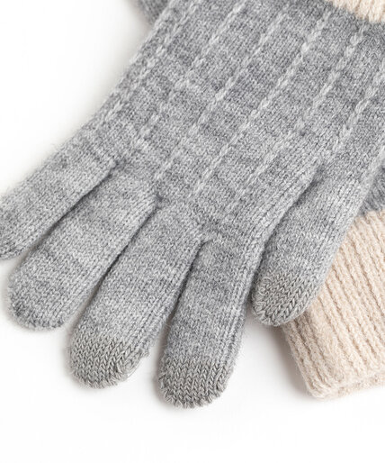 Contrast Ribbed Knit Glove Image 2