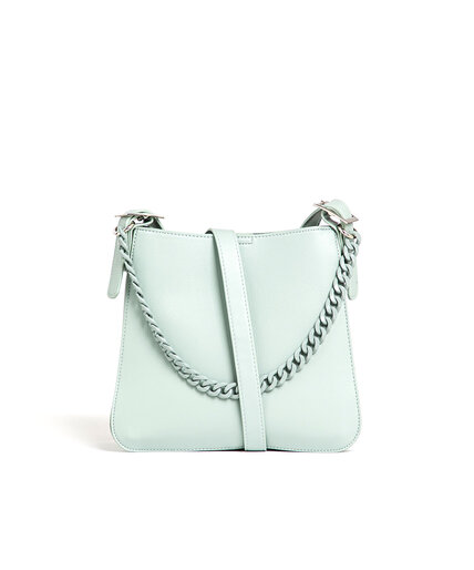 Light Blue Chainlink Handle Handbag Image 3