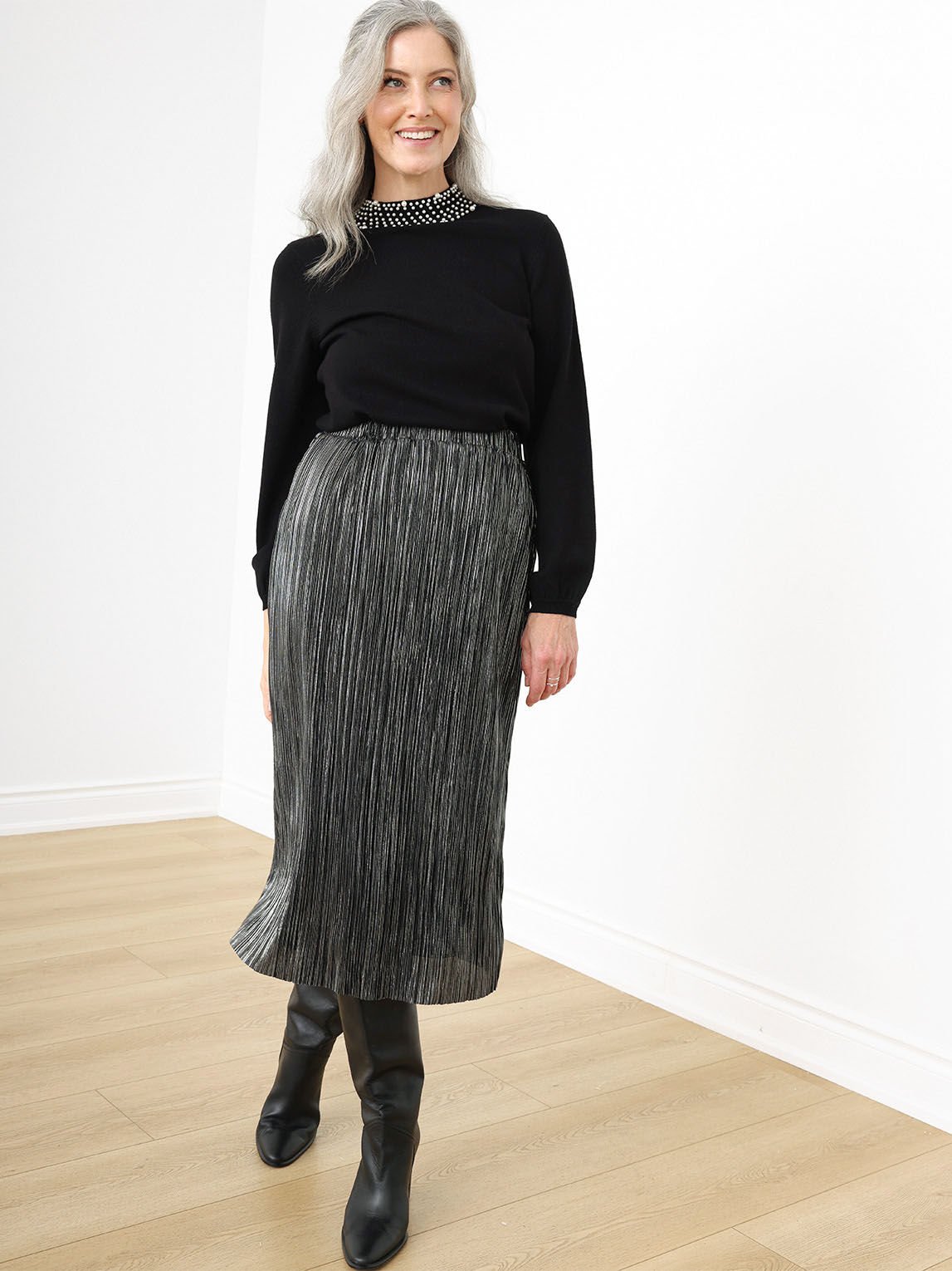 Pleated Glitter Skirt Cleo 4000008943