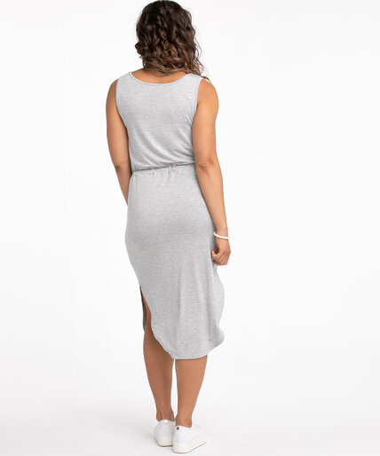 V-Neck Drawstring Pocket Dress Image 4