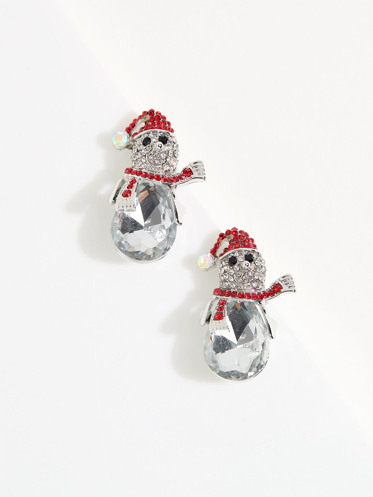 Silver Crystal Snowman Earrings Cleo 4000011398
