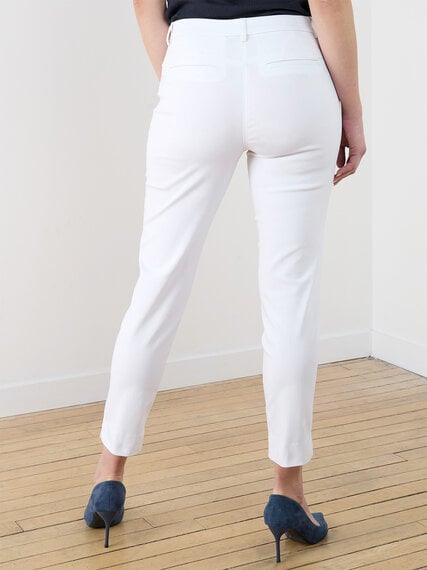 Christy Slim White Ankle Pant in Microtwill Image 3