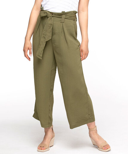Wide Leg Pull-On Crop Pant Image 5