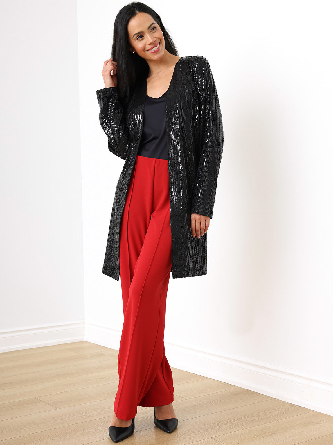 Sequin sale duster jacket