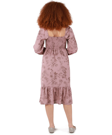 Dex Smocked Lace Trim Midi Dress Image 2