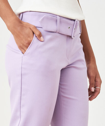 Slim-Leg Pants with Belt Image 4