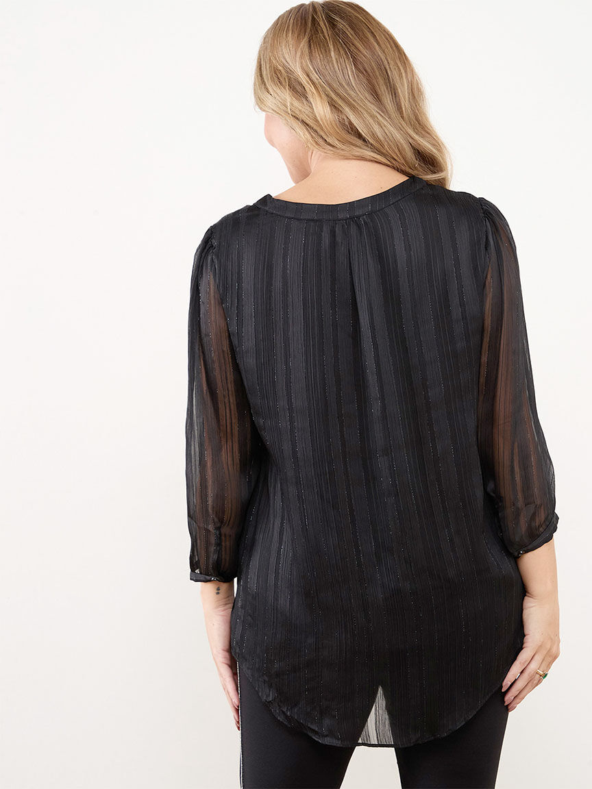 Petite Pullover V-Neck Tunic Blouse Cleo 4000011136