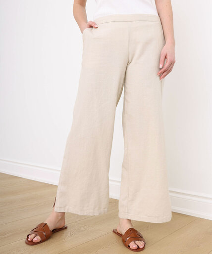 Low-Impact Linen Blend Wide-Leg Trouser Image 4