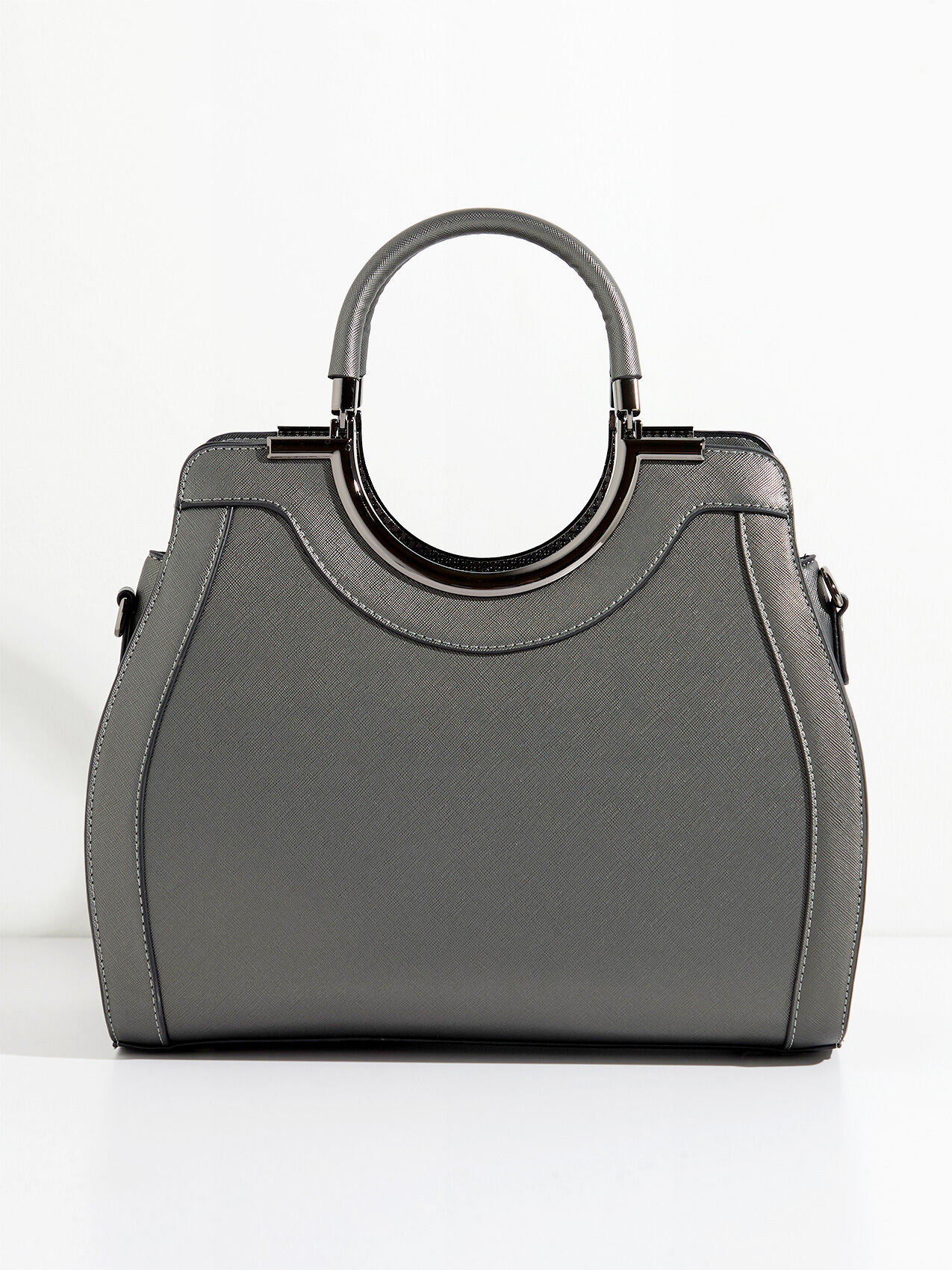 Round handle lady bag Cleo Silver NS
