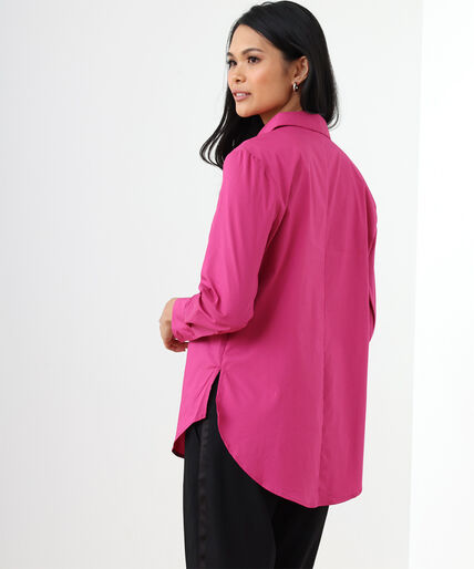 Petite Long Sleeve Relaxed Fit Collared Shirt Image 4