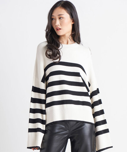 Dex Black Tape Striped Sweater Image 1