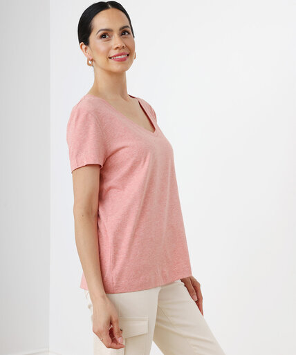 Petite Jersey Short Sleeve V-Neck T-Shirt Image 3