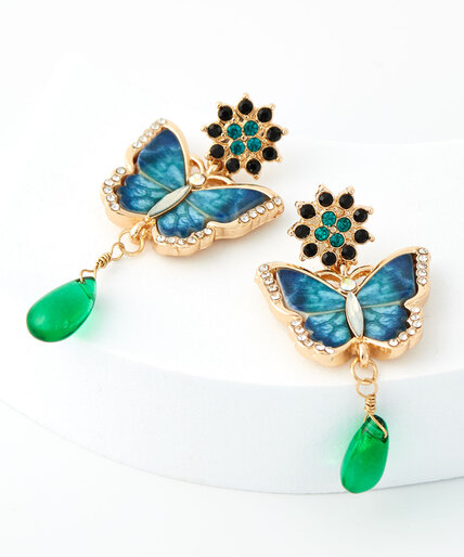 Butterfly Drop Earrings Image 2