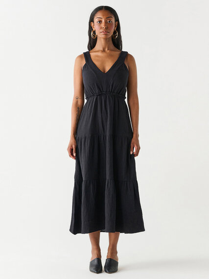 Cotton Sleeveless Tiered Maxi Dress by Dex Image 1