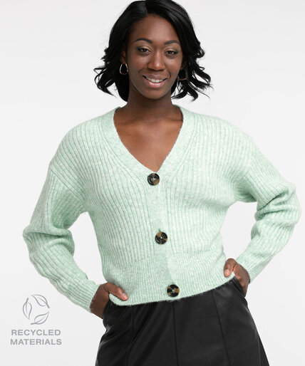Recycled Button Front Cardigan Image 1