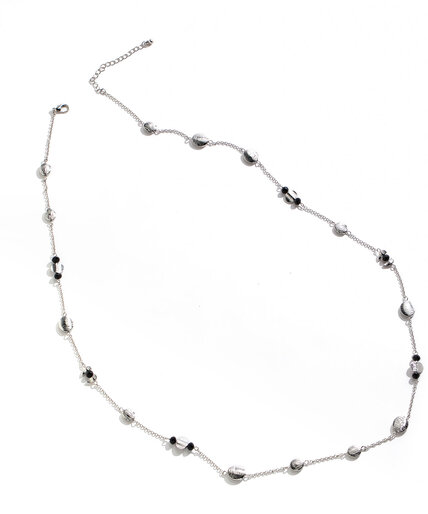 Beaded Silver Necklace Image 3