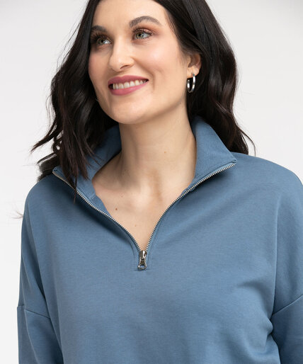 French Terry Quarter Zip Pullover Image 3