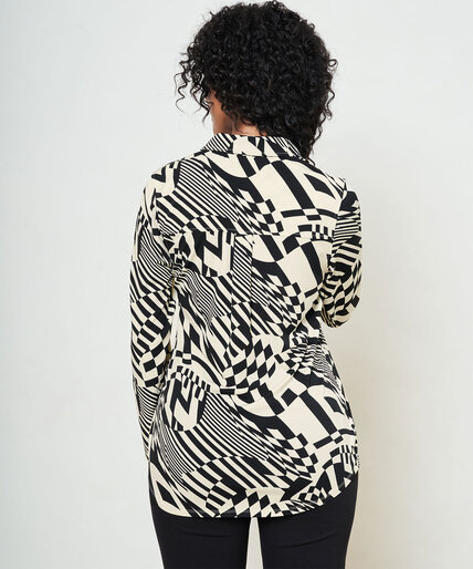 Patterned Collared Shirt Image 3