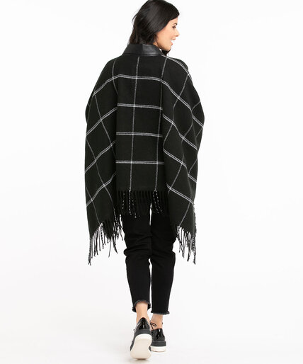 Collared Zip Front Poncho Image 3