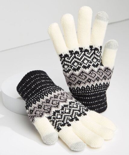 Fair Isle Knit Gloves Image 2