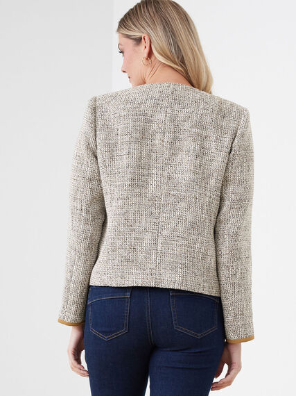 Neutral Tweed Blazer Image 3