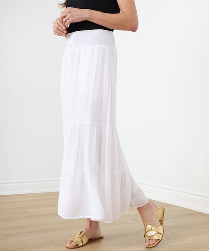White Gauze Peasant Skirt Image 3