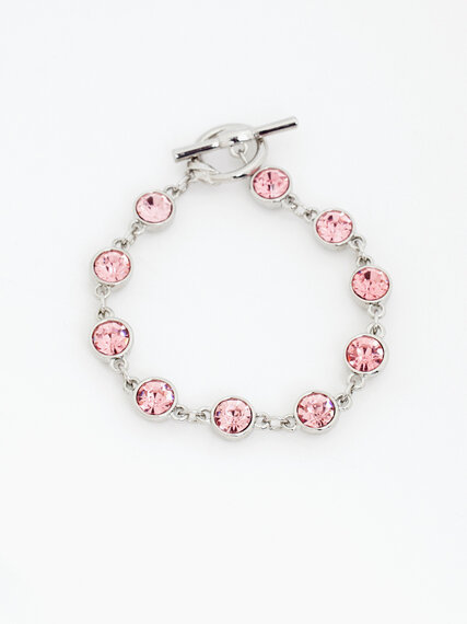 Pink Genuine Crystal Bracelet Image 4