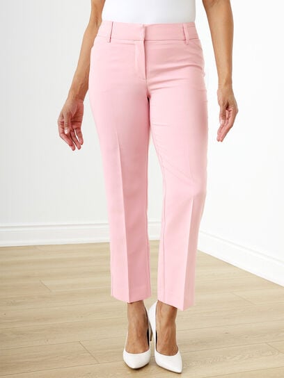 Leah Straight Pink Ankle Pant