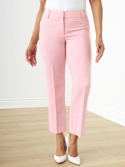 Leah Straight Ankle Pant in Orchid Pink Image 3