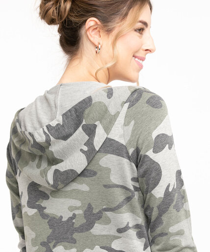 Camo Hooded Duster Cardigan Image 6