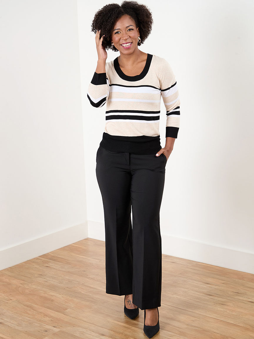 Triple wide scoop neck sweater hot sale