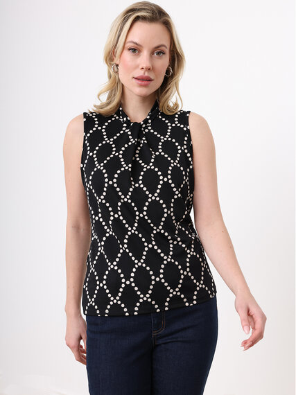 Petite Sleeveless Twist Neck Top by Jules & Leopold Image 1
