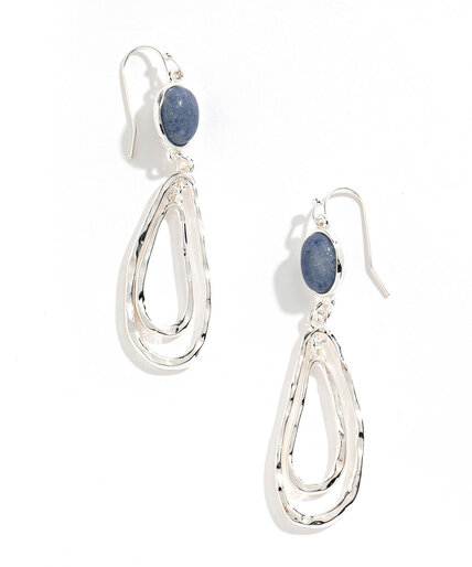 Blue Stone Drop Earring Image 1