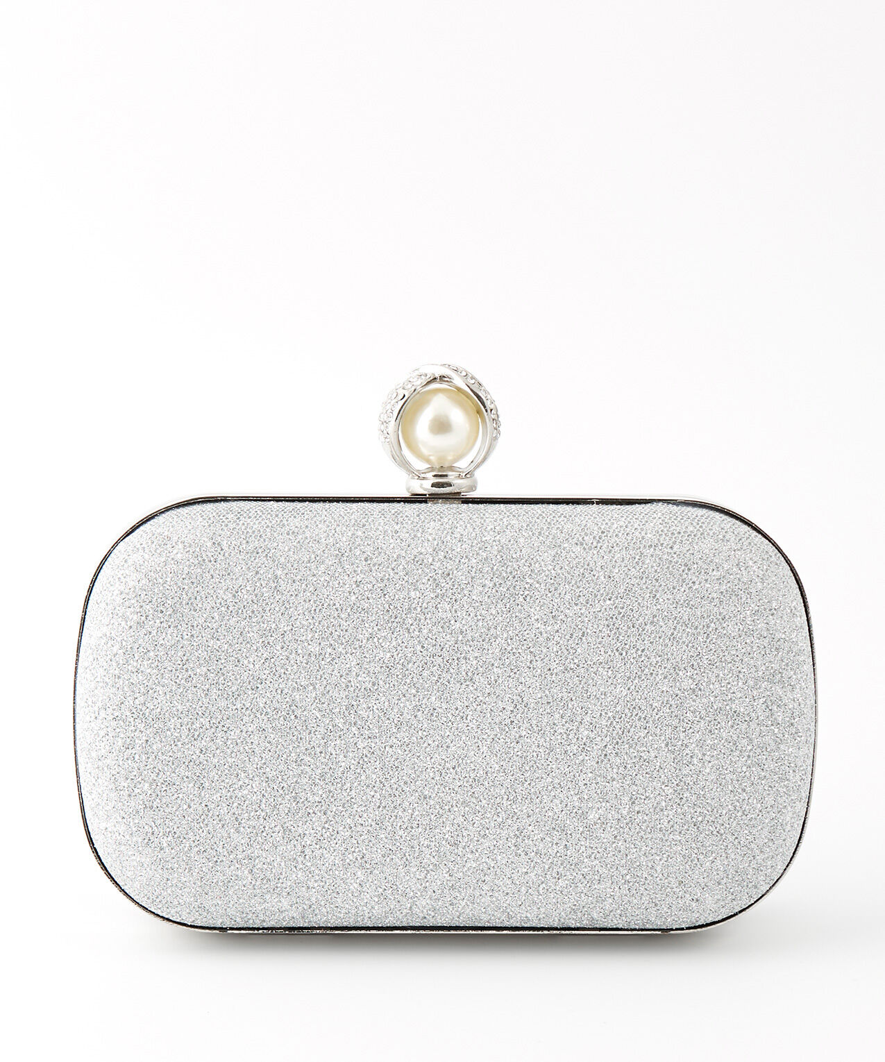 Small Silver Jewel Encrusted Clutch Cleo 4000008717