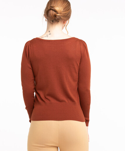 Recycled Boat Neck Pullover Sweater Image 3