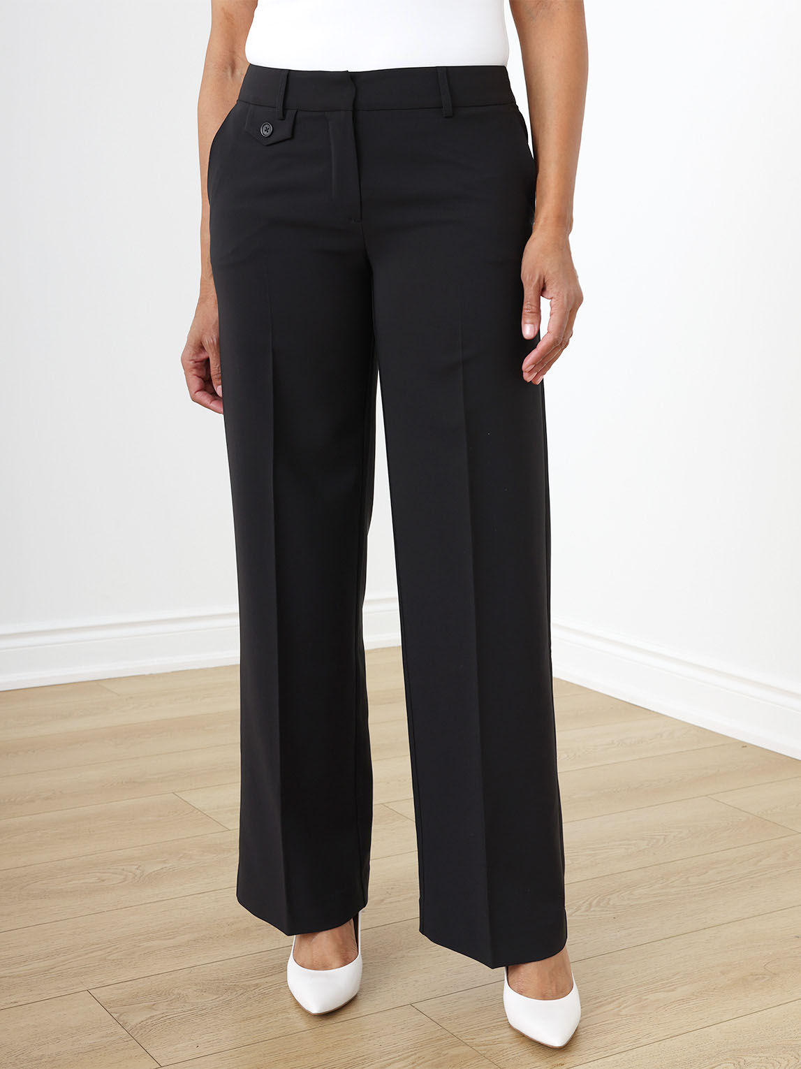 Hannah Black wide leg trouser Cleo Black 2