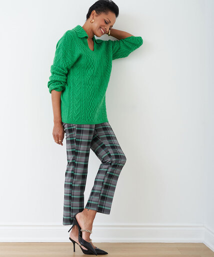 Relaxed Cable Knit Tunic Sweater Image 2