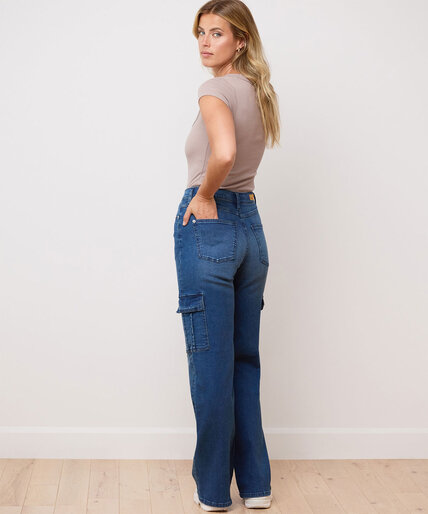 Lilly Wide-Leg Cargo Yoga Jeans Image 3
