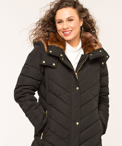 Long Feather Down Puffer Coat Image 3