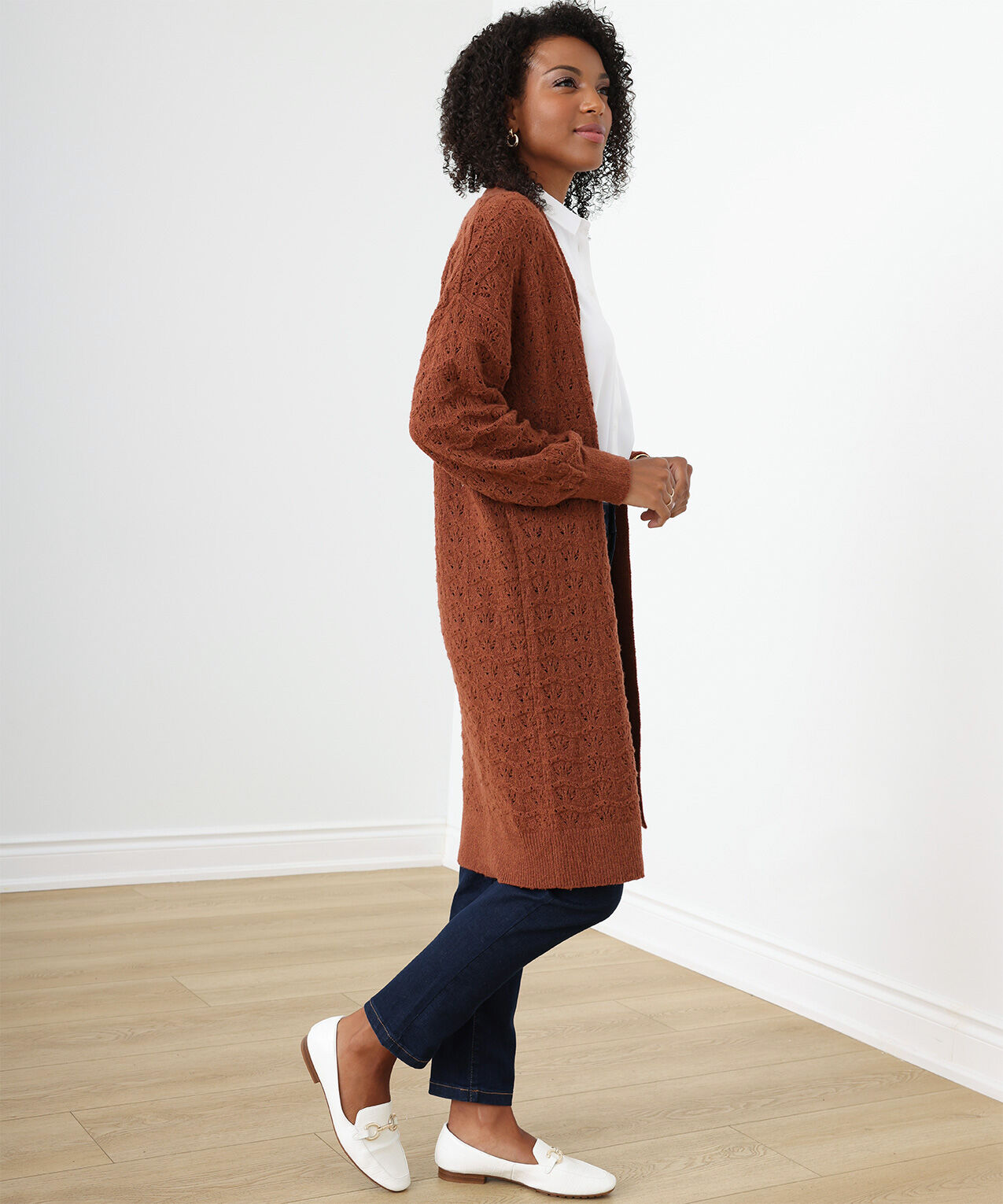 Open front cardigan petite deals
