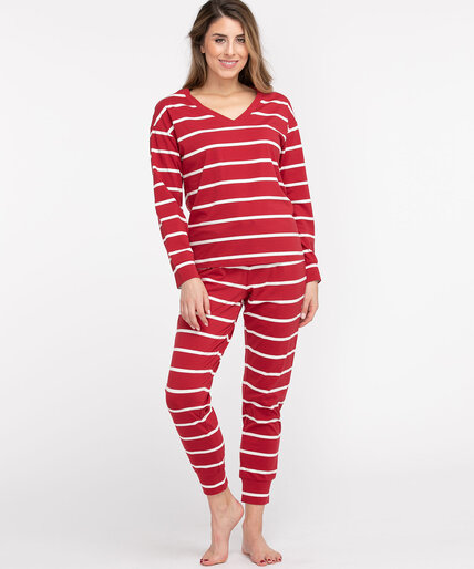 V-Neck Jogger Pajama Set Image 1
