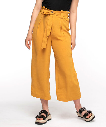 Wide Leg Pull-On Crop Pant Image 3