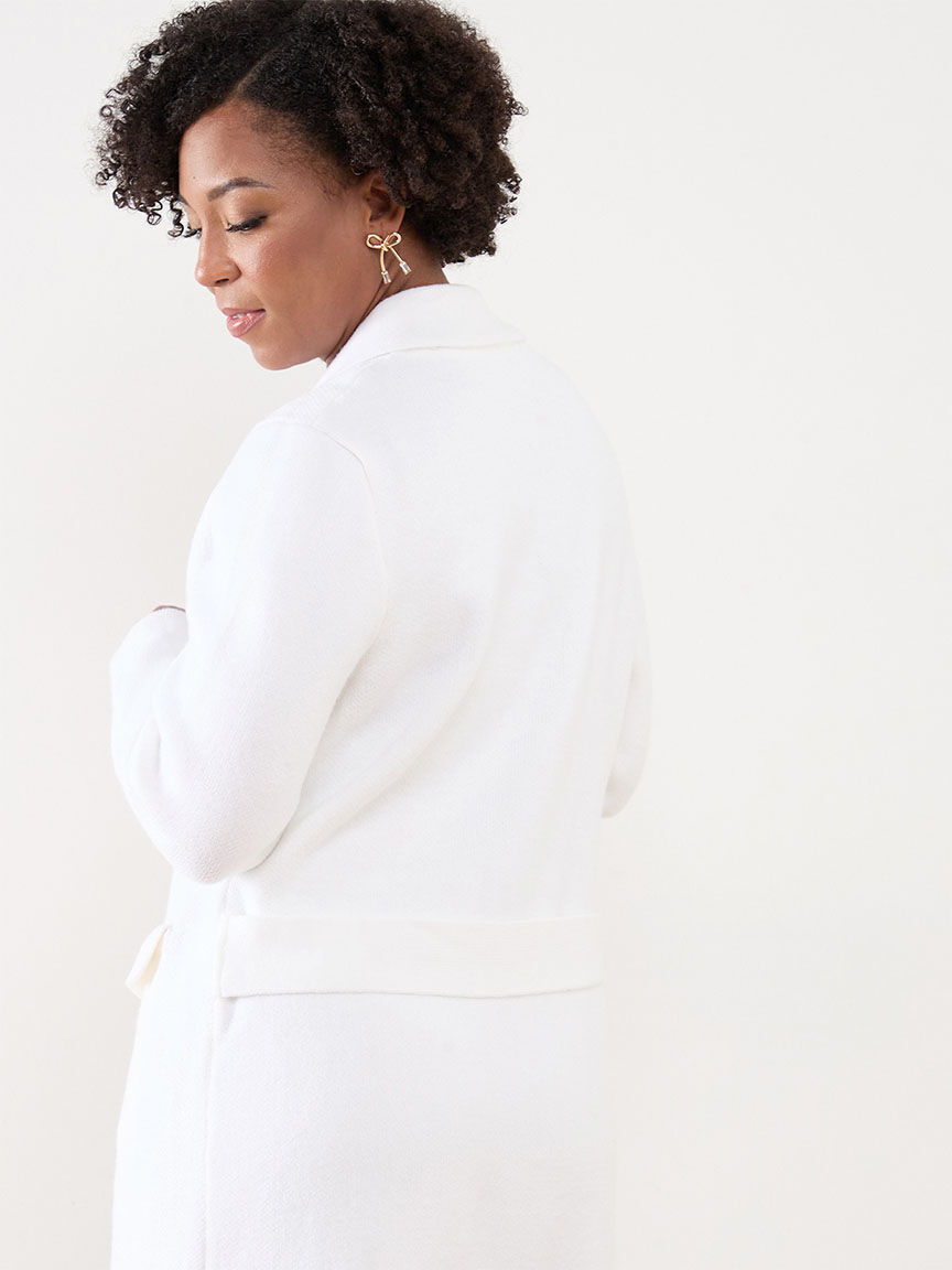White coatigan top