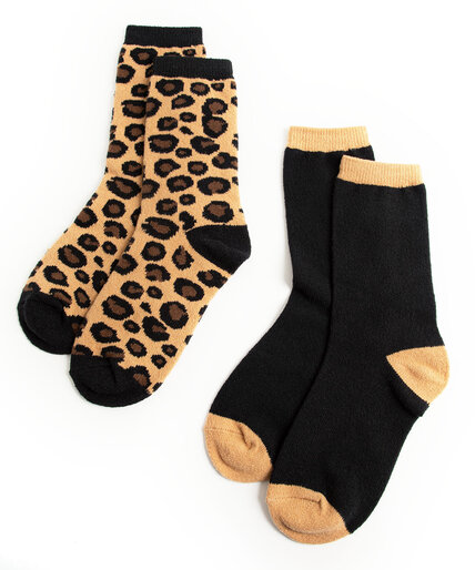 Super Soft Leopard Sock 2-Pack Image 1