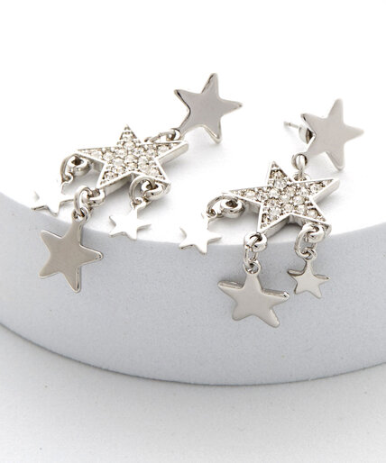 Silver Starburst Earrings Image 1