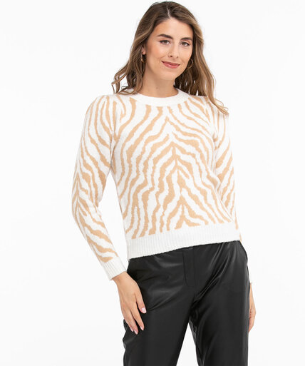 Puff Shoulder Pullover Sweater Image 6
