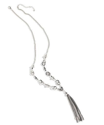 Silver Tassel Necklace Image 2