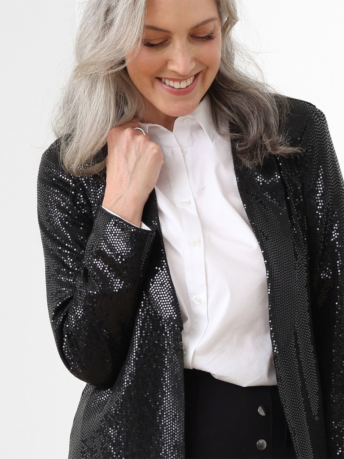 Ladies black sparkly store jacket