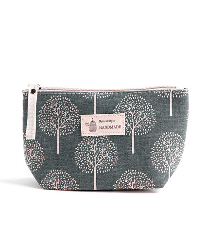 Printed Cotton Canvas Pouch Image 1