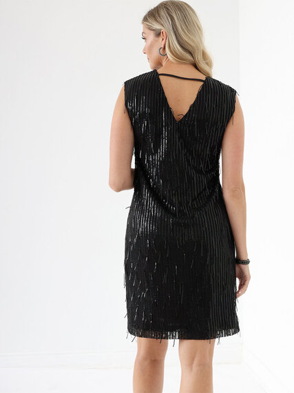 Sequin Beaded Dress by C by One Image 5